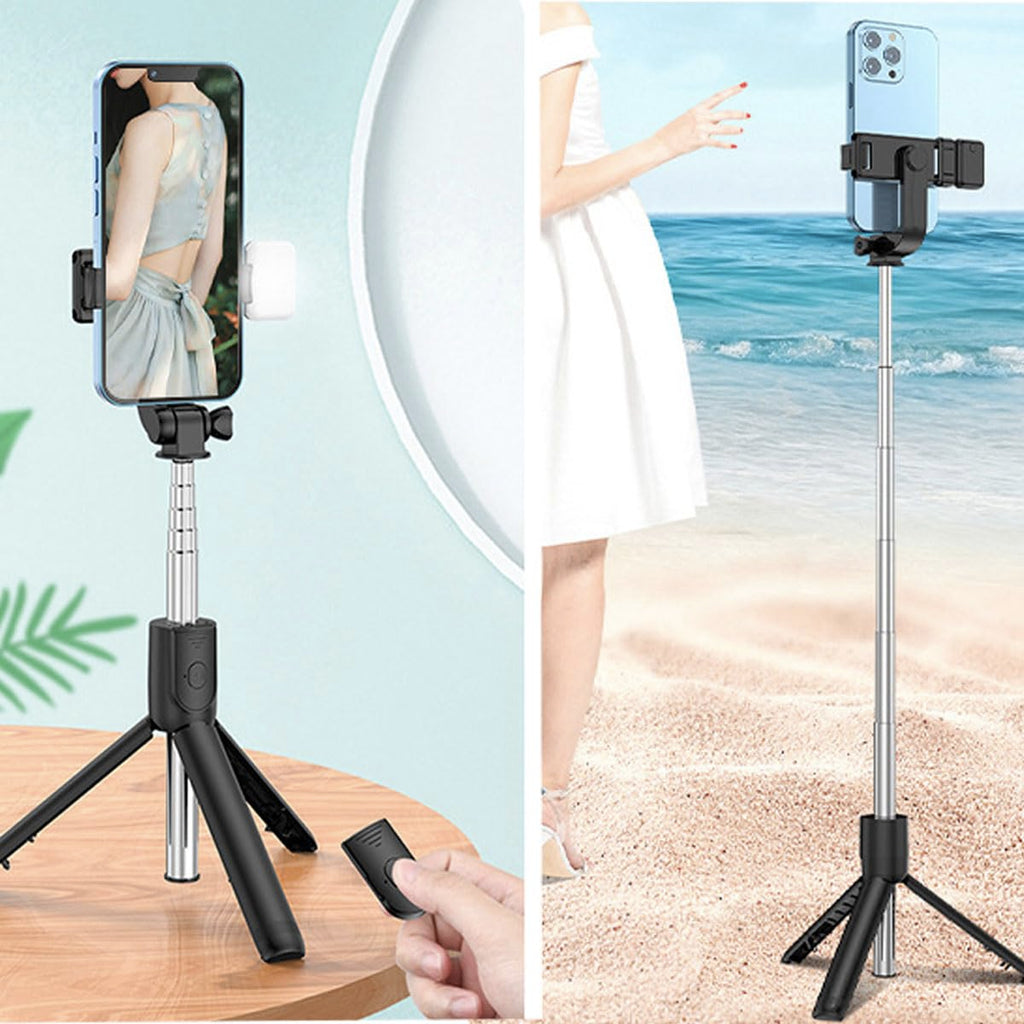Selfie Stick Tripod 28" — Extendable Phone Tripod with 360° Rotation Holder for Travel, Vlog & Selfies, Universal iPhone & Android