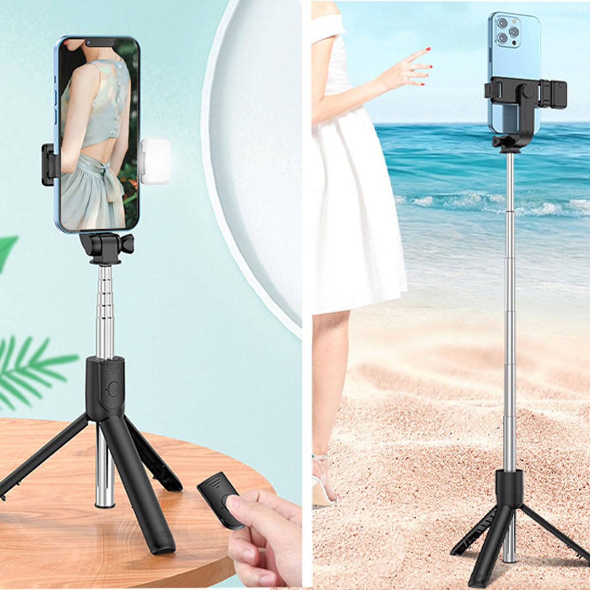 Selfie Stick Tripod 28" — Extendable Phone Tripod with 360° Rotation Holder for Travel, Vlog & Selfies, Universal iPhone & Android