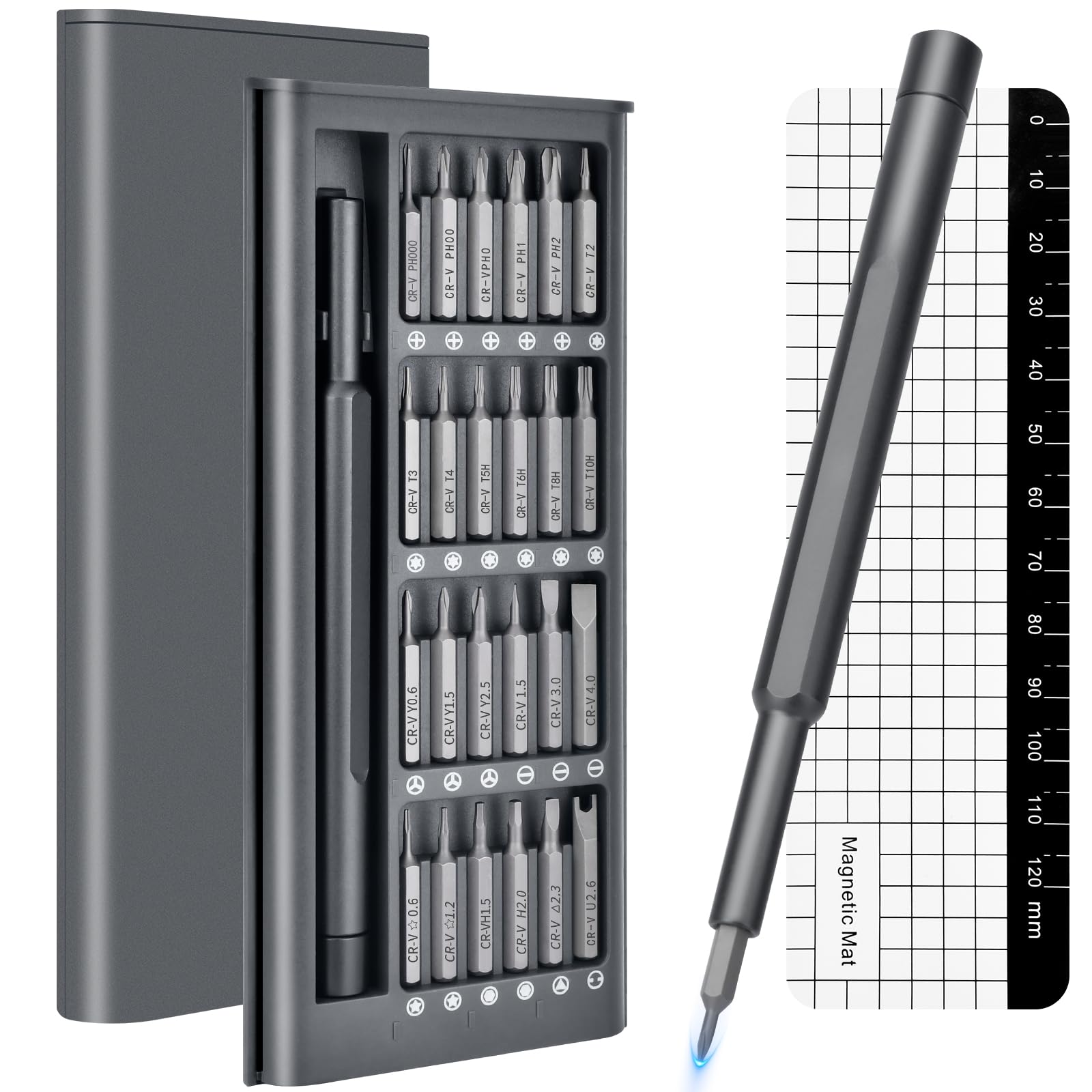 25-in-1 Precision Screwdriver Set — Magnetic Mini Repair Kit for iPhone, MacBook, Watch, Glasses & Electronics