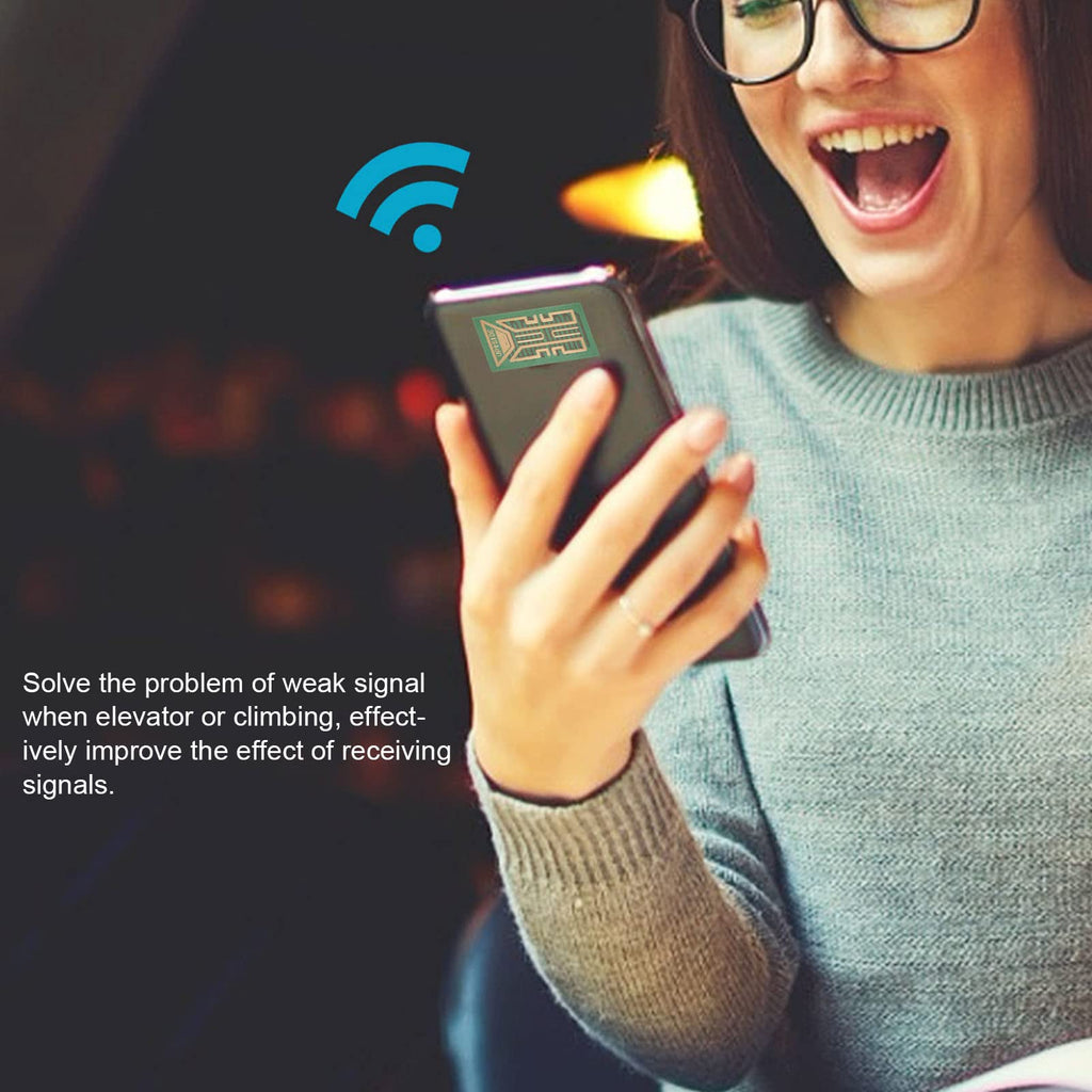 Phone Signal Booster Stickers 5 Pack — Mobile Antenna Enhancer for Elevators, Tunnels & Dead Zones