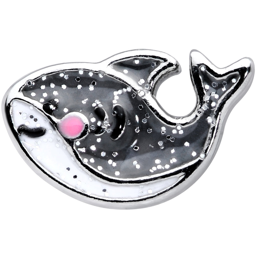 18G 3/8 Sweet Smiling Whale Nose Nose Hoop