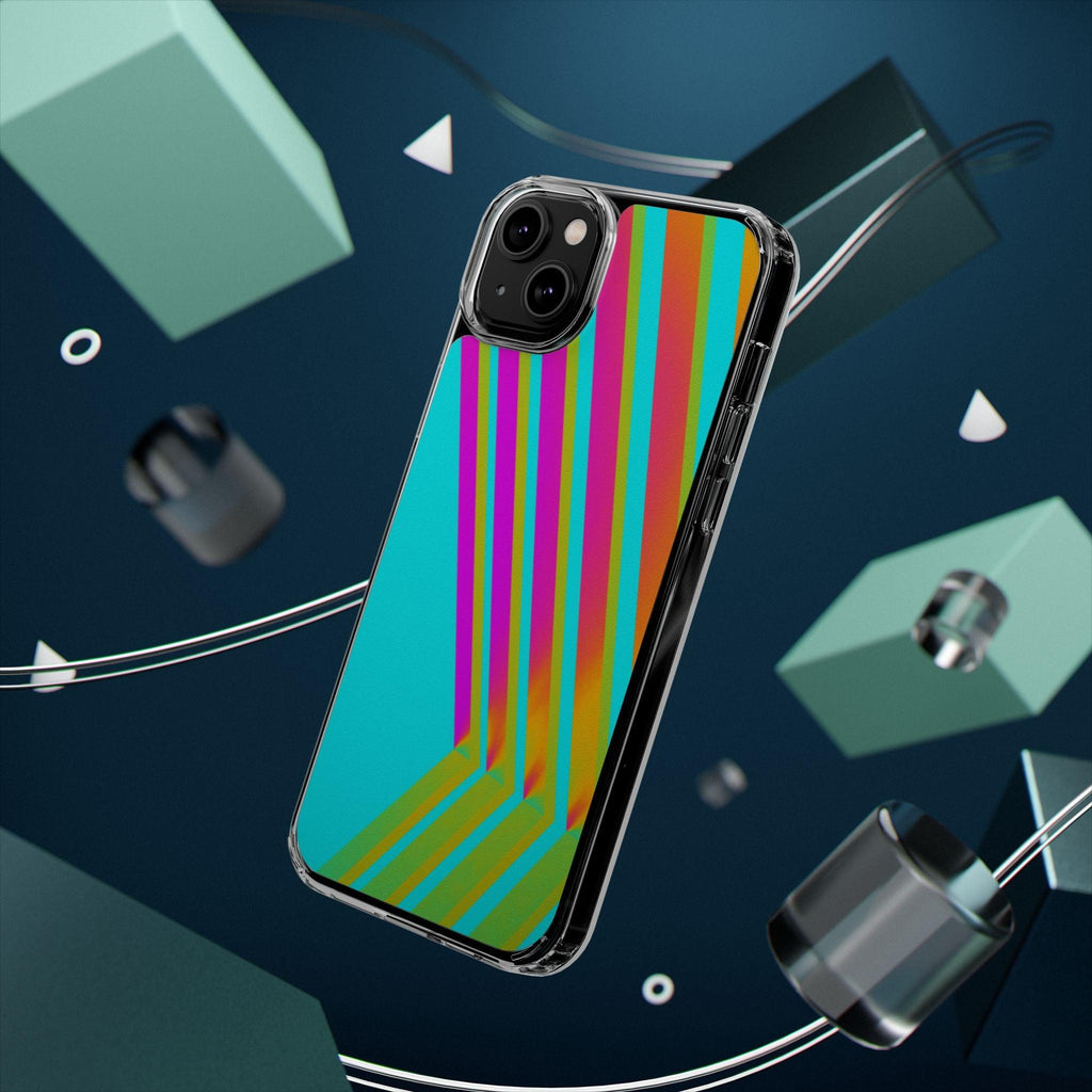 Abstract Pattern With Vibrant Color Clear Cases