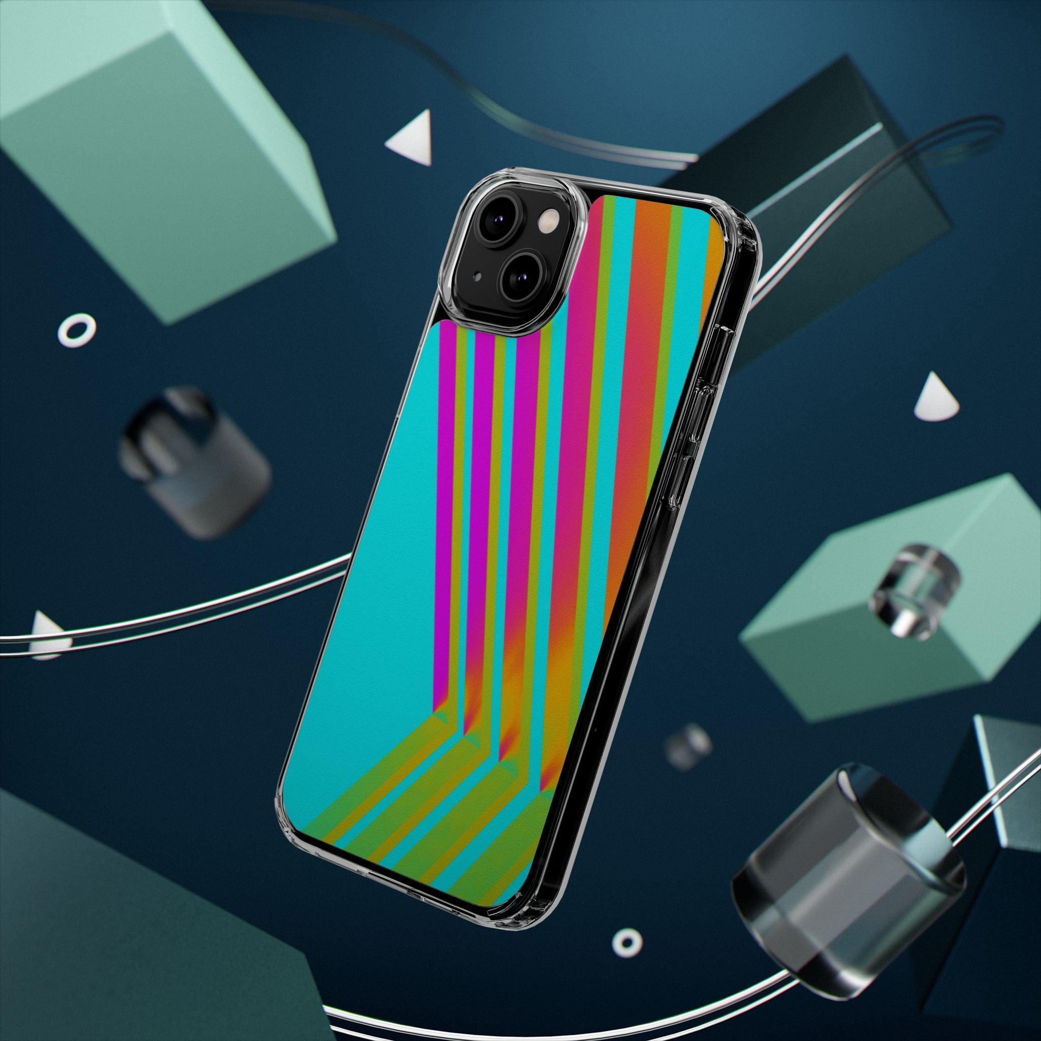 Abstract Pattern With Vibrant Color Clear Cases