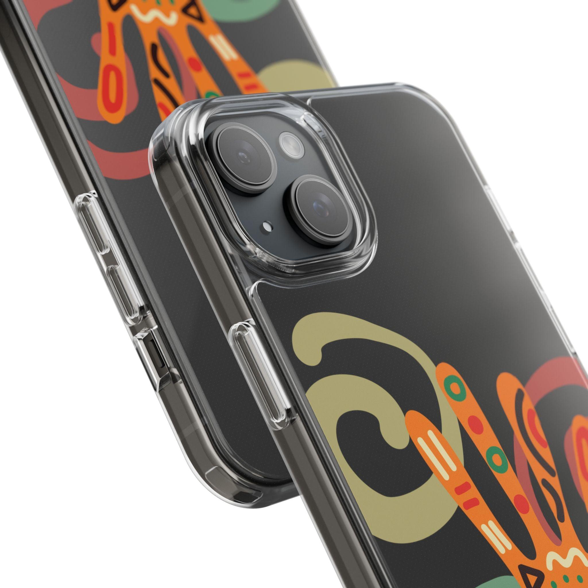 Clear Cases Colorful Hand Print design