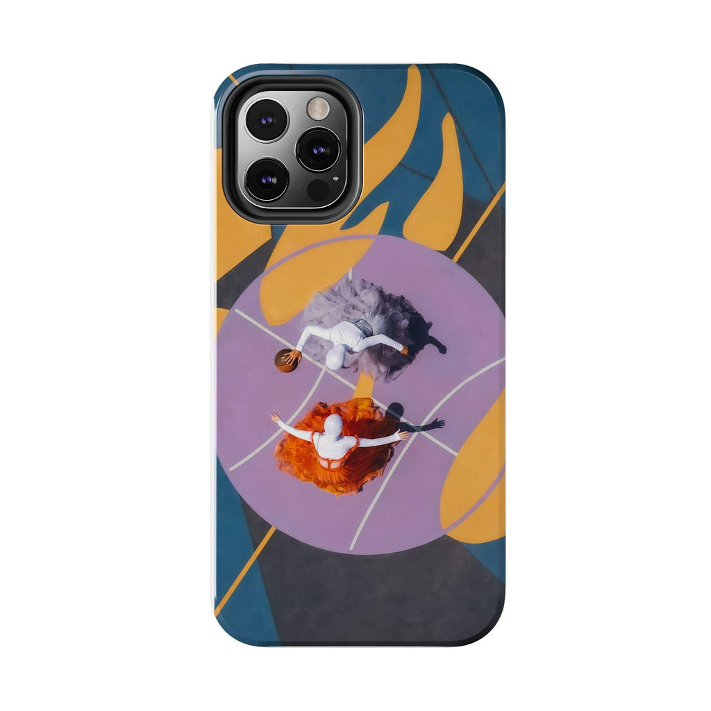 Two Womens Play basket ball Tough Phone Cases