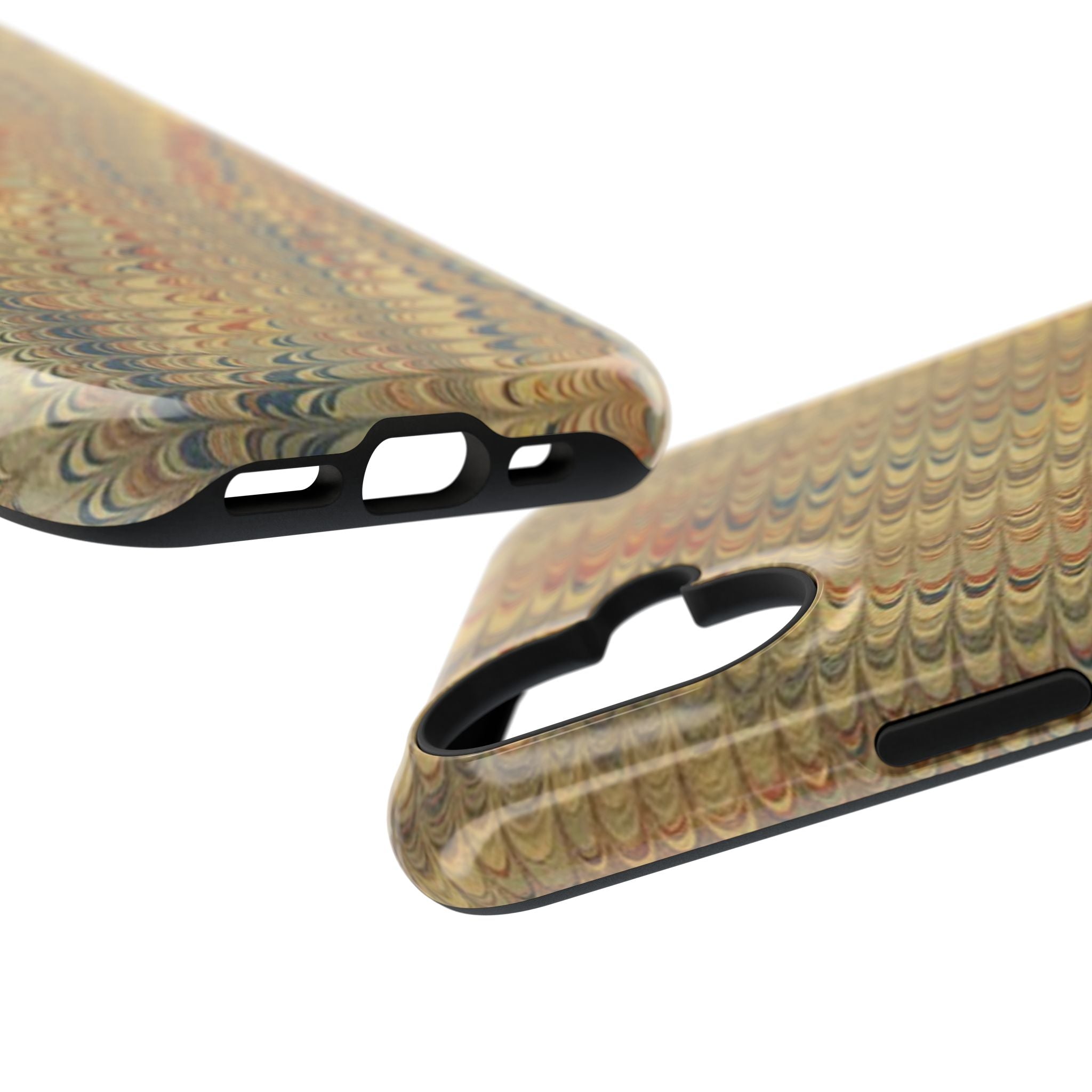 Golden Marbled Durable Phone Case - Dual Layer - Matte or Glossy
