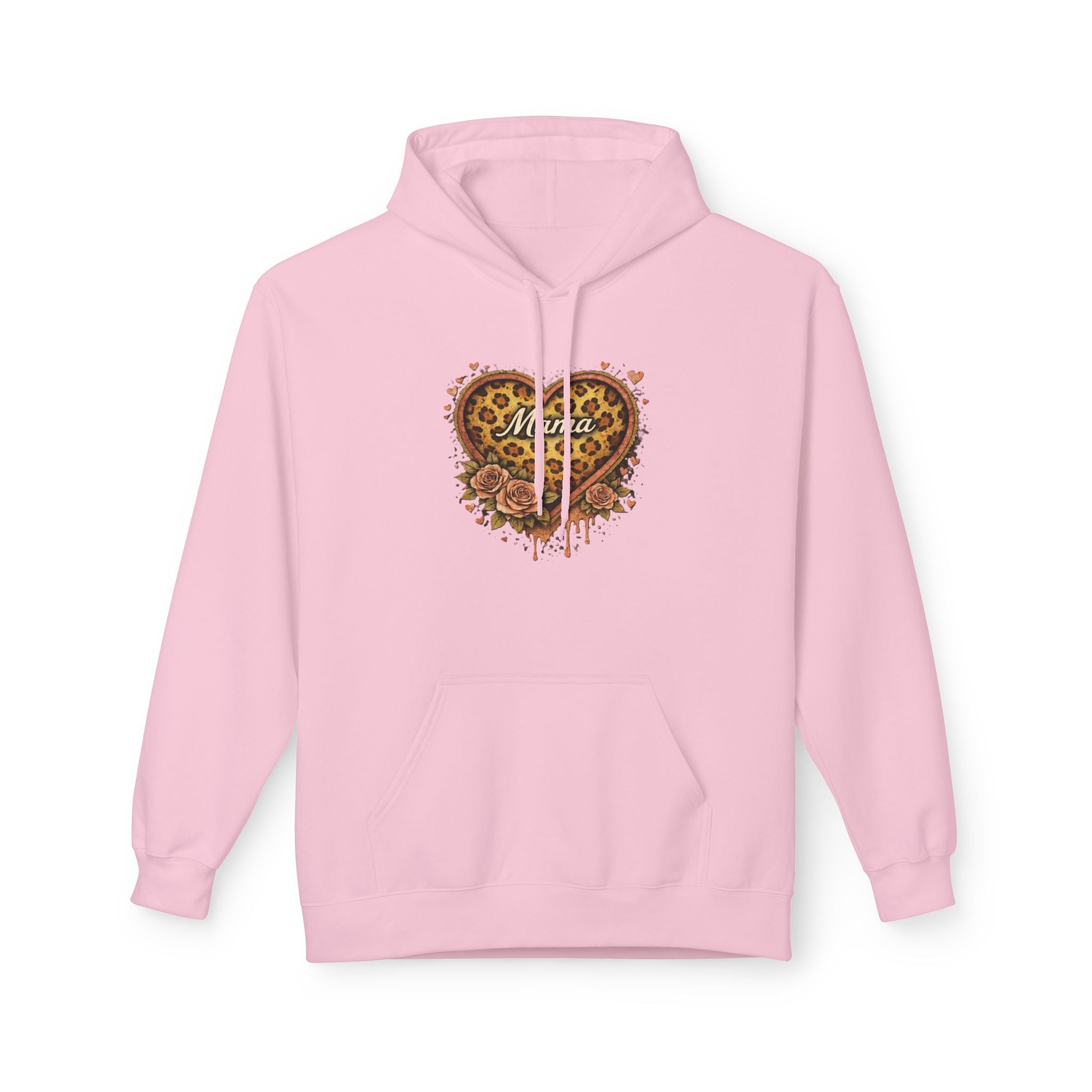 Leopard Heart Hoodie — Floral Animal Print Pullover