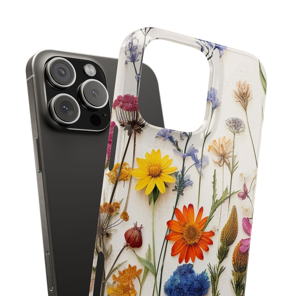 Floral Phone Cases, Pressed Flowers Design, iPhone 17 Case, Botanical Phone Accessories