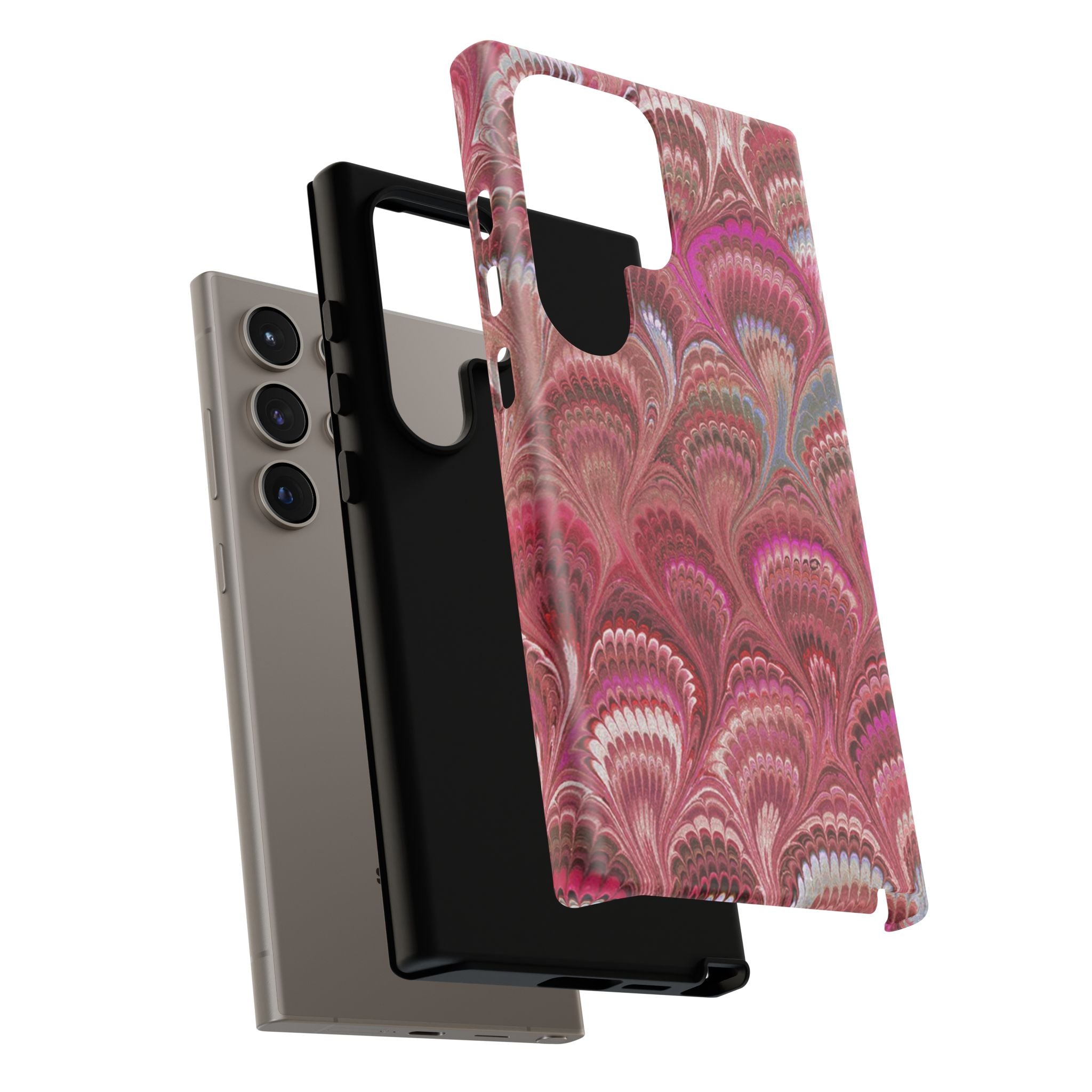 Shades of Pink Marbled Phone Case —  Dual Layer - Tough Protective Phone Cover