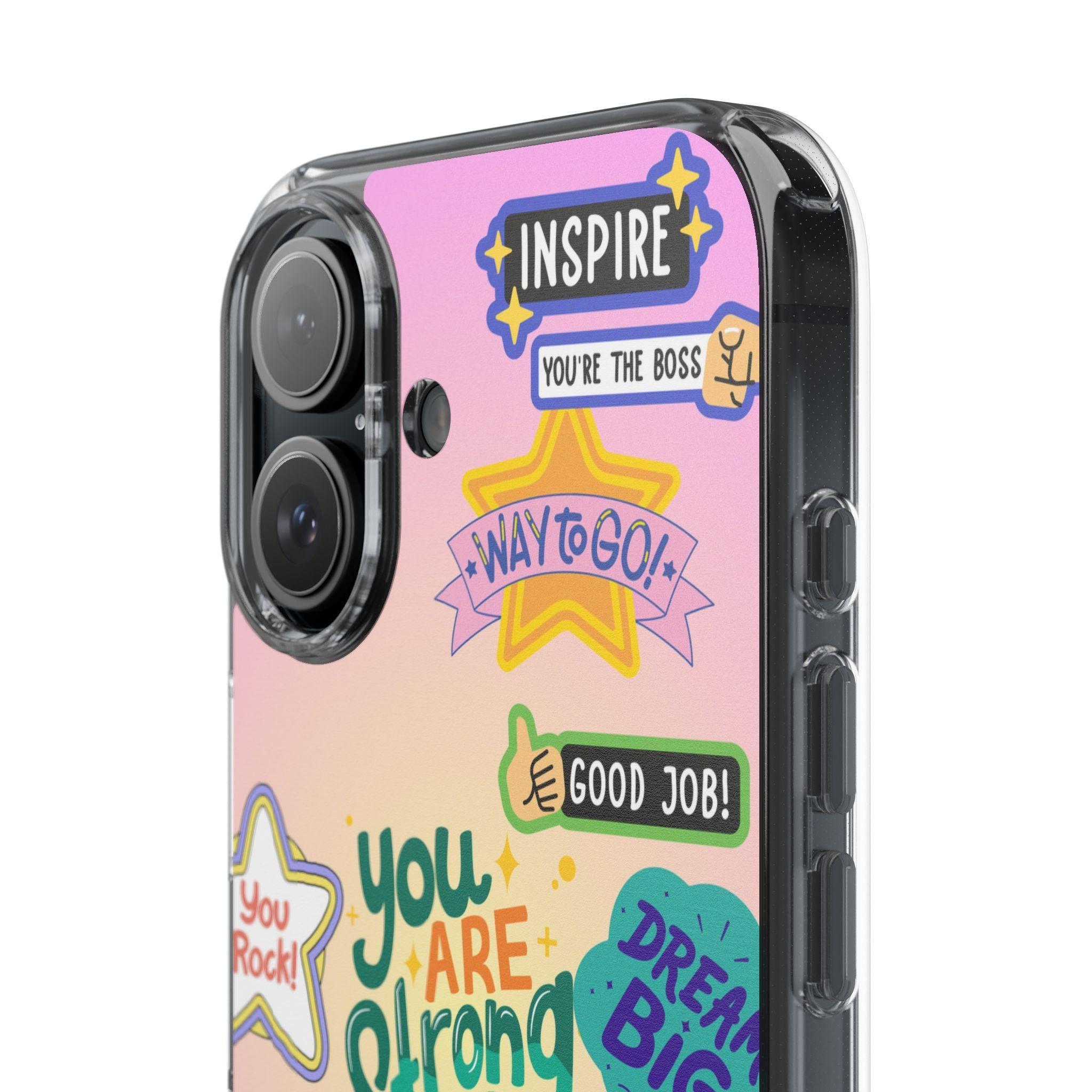 Motivational Stickers Clear Case