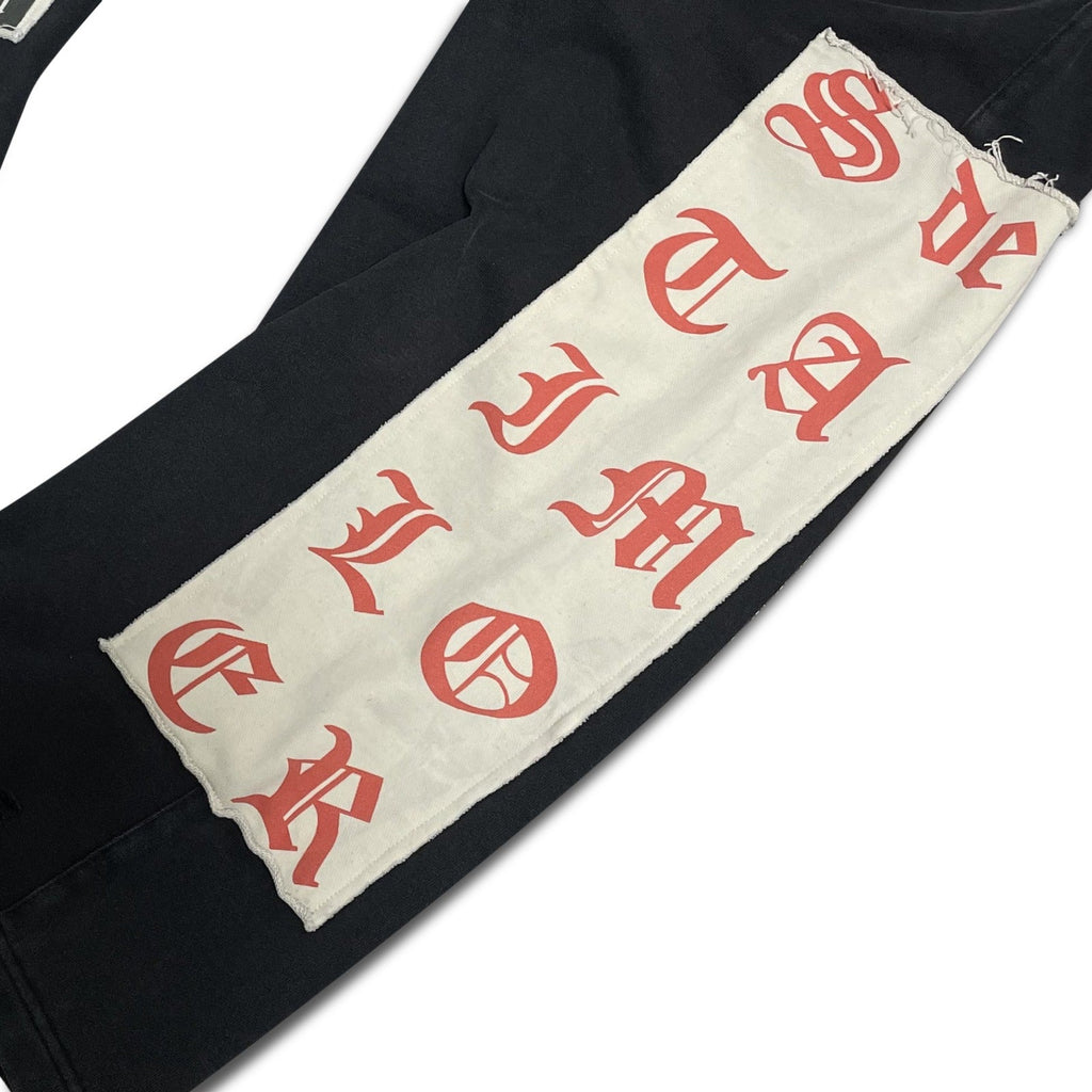 BLACK PATCH HOODIE