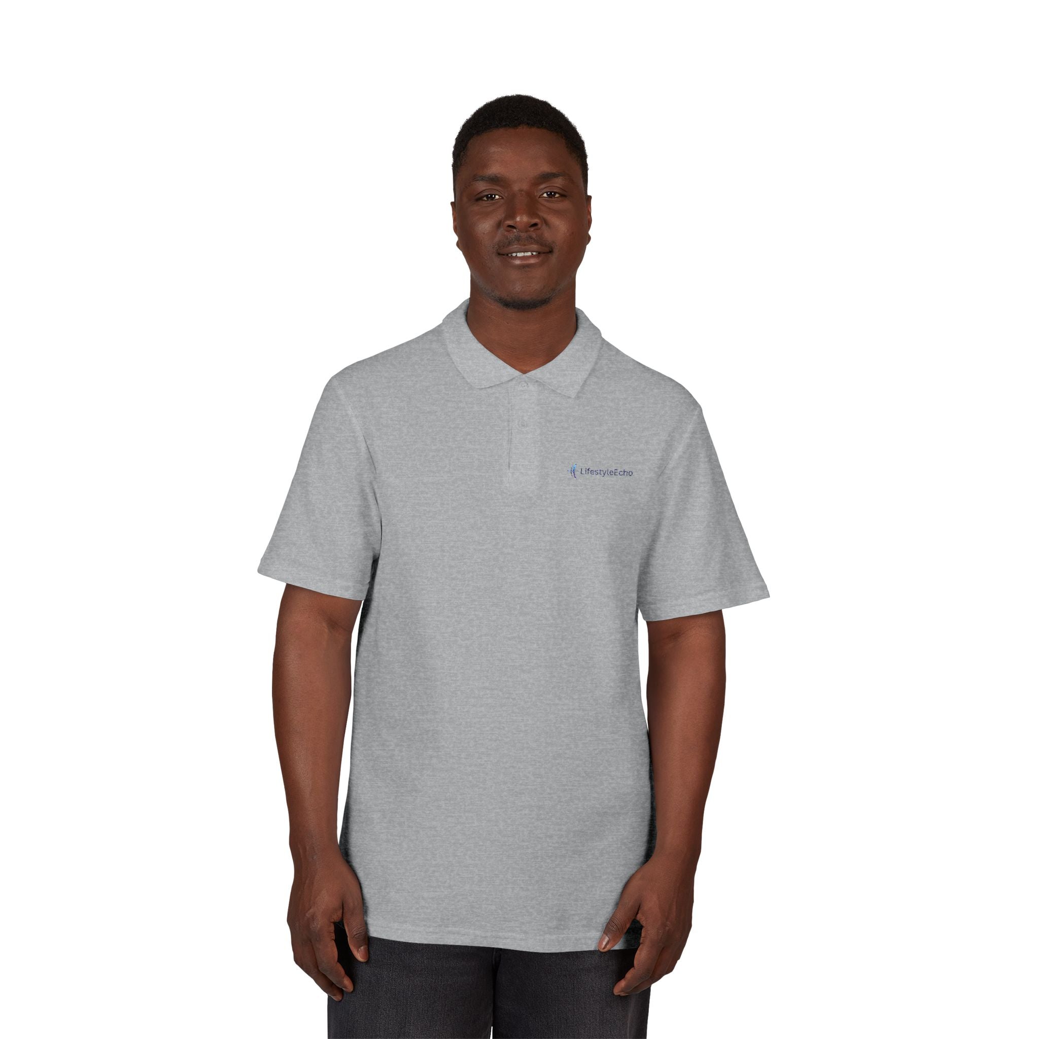 Embroidered Classic Pique Polo — LifestyleEchol Chest Logo