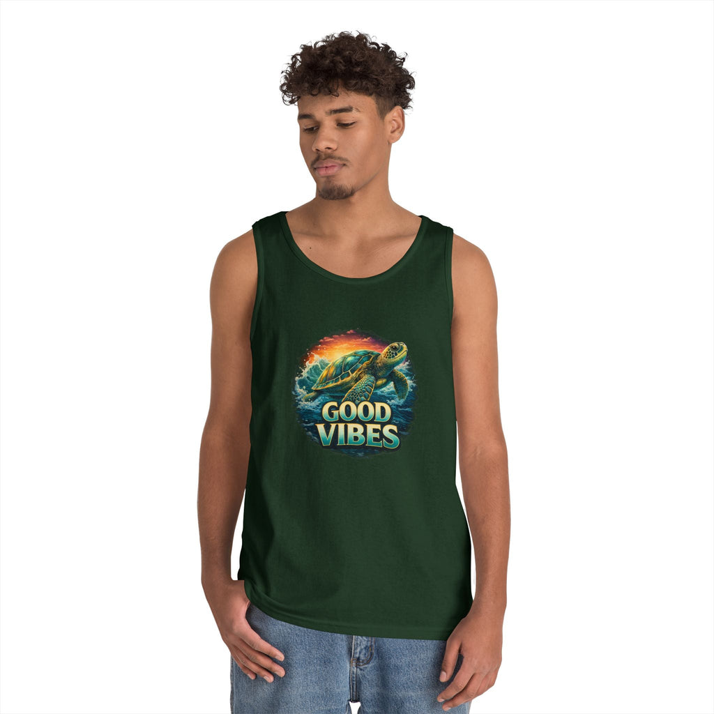 Good Vibes Turtle Tank — Surf-Inspired Beach Vacation Tank Top