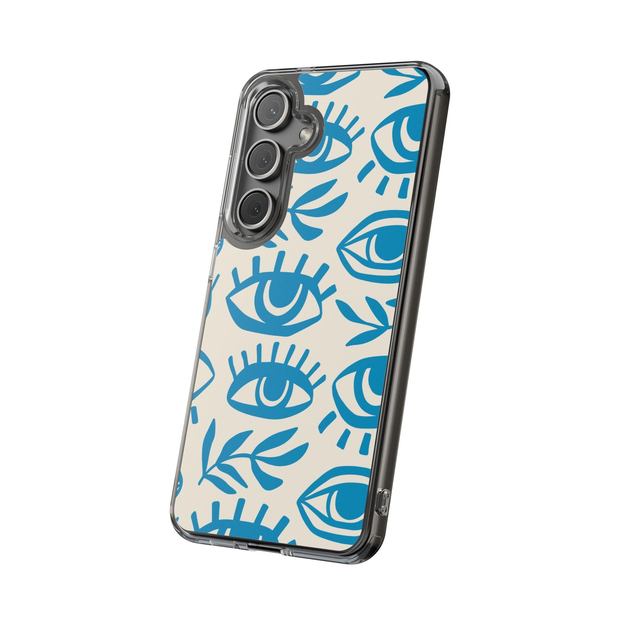 Eyes And Leaves  Pattern Clear Cases