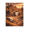 Desert Skull Canvas Art — Western Cowboy Rodeo Wall Decor