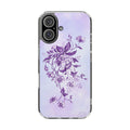 Floral design In Purple Clear Cases