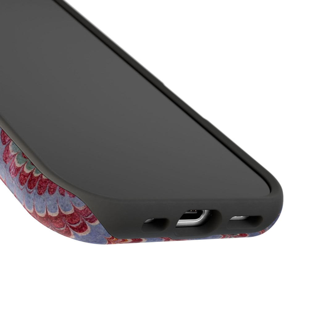 Burgundy and Lavender Hues Italian Vintage Marble Design Phone Case for Apple + Samsung