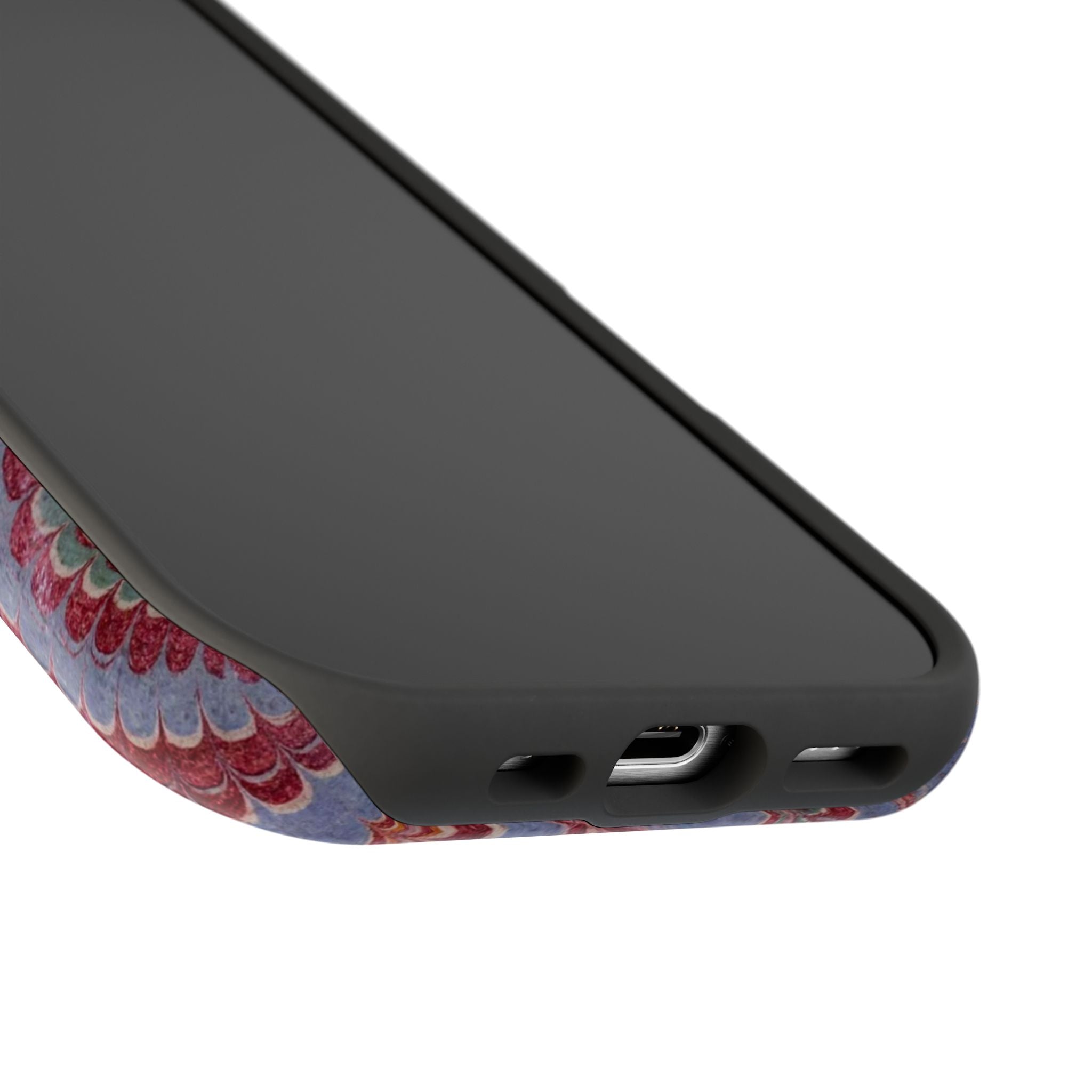 Burgundy and Lavender Hues Italian Vintage Marble Design Phone Case for Apple + Samsung