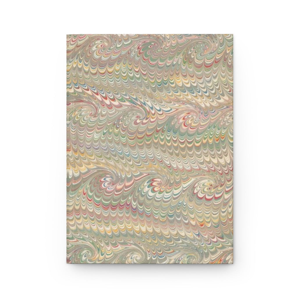 Beige Pastel Feather Marble Hardcover Journal