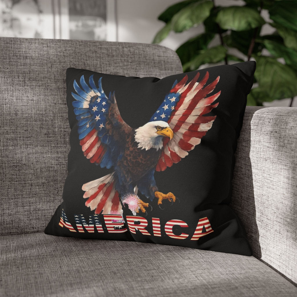Patriotic Eagle Throw Pillowcase