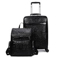 Genuine Leather Crocodile Pattern Suitcase Men's Top Layer Cowhide
