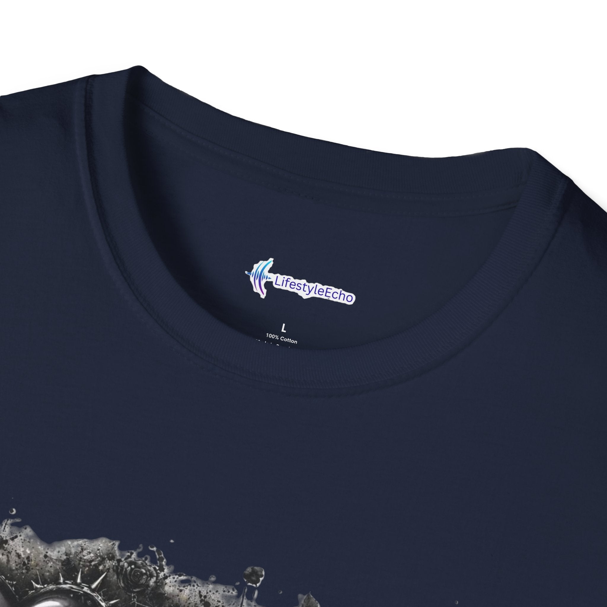 Grungy Hearts and Skulls Graphic T-Shirt