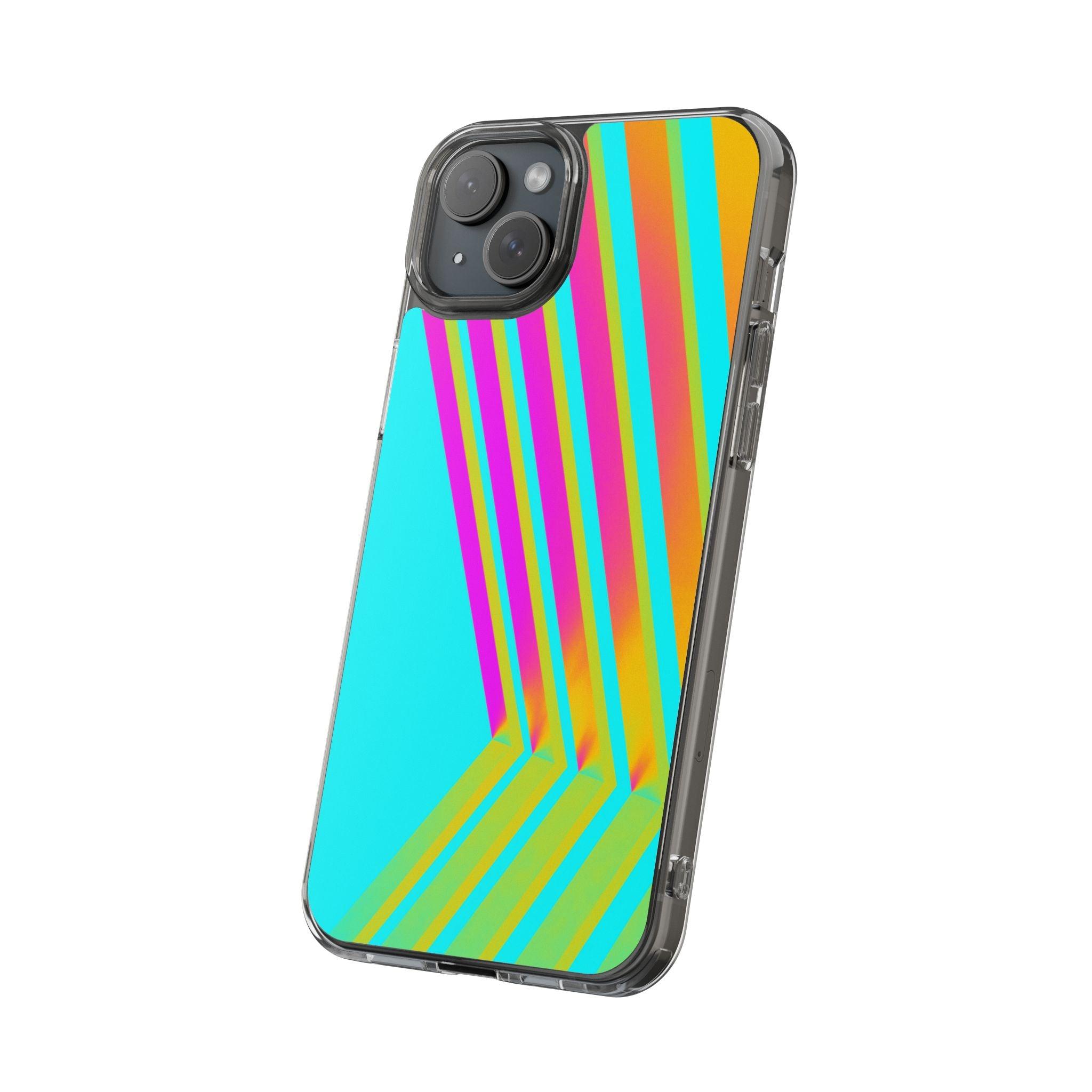 Abstract Pattern With Vibrant Color Clear Cases