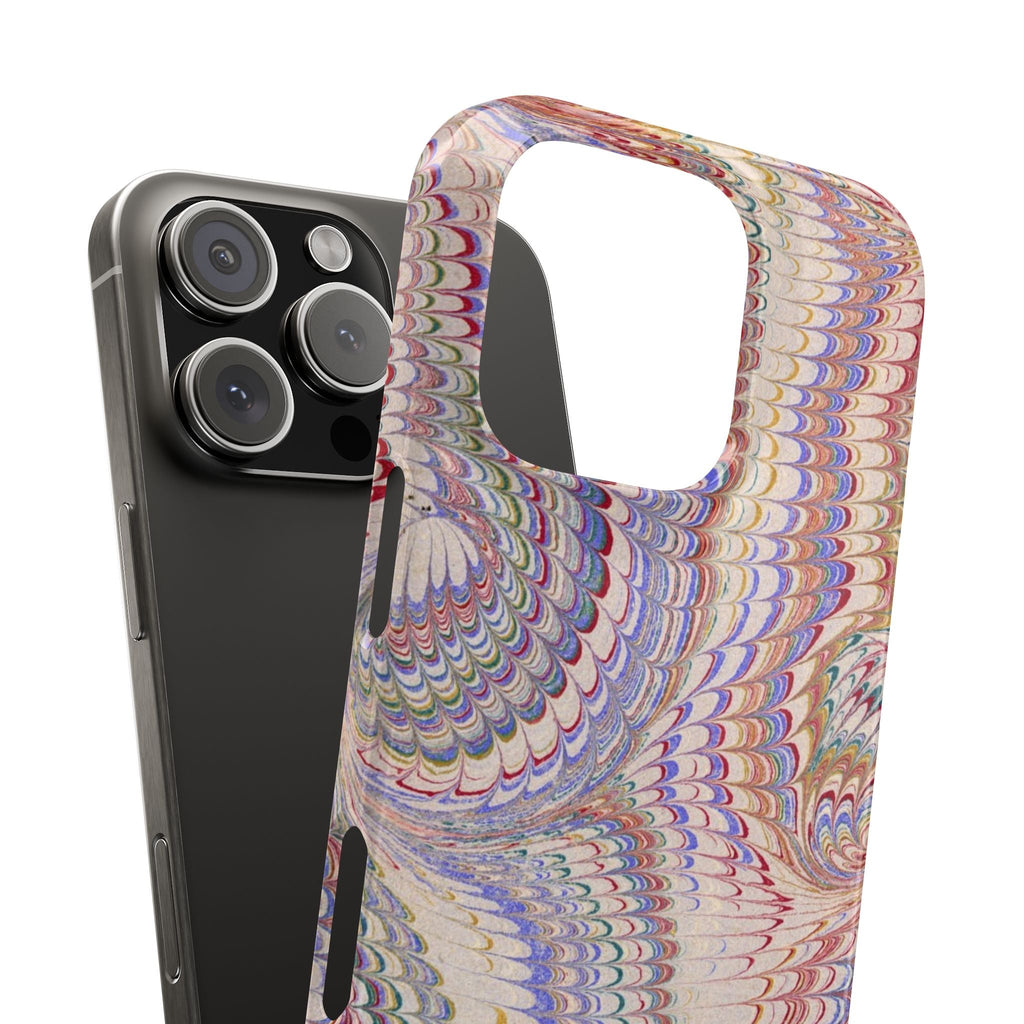 Pink and Lavender Marbled Swirl - Single Layer Slim Phone Case