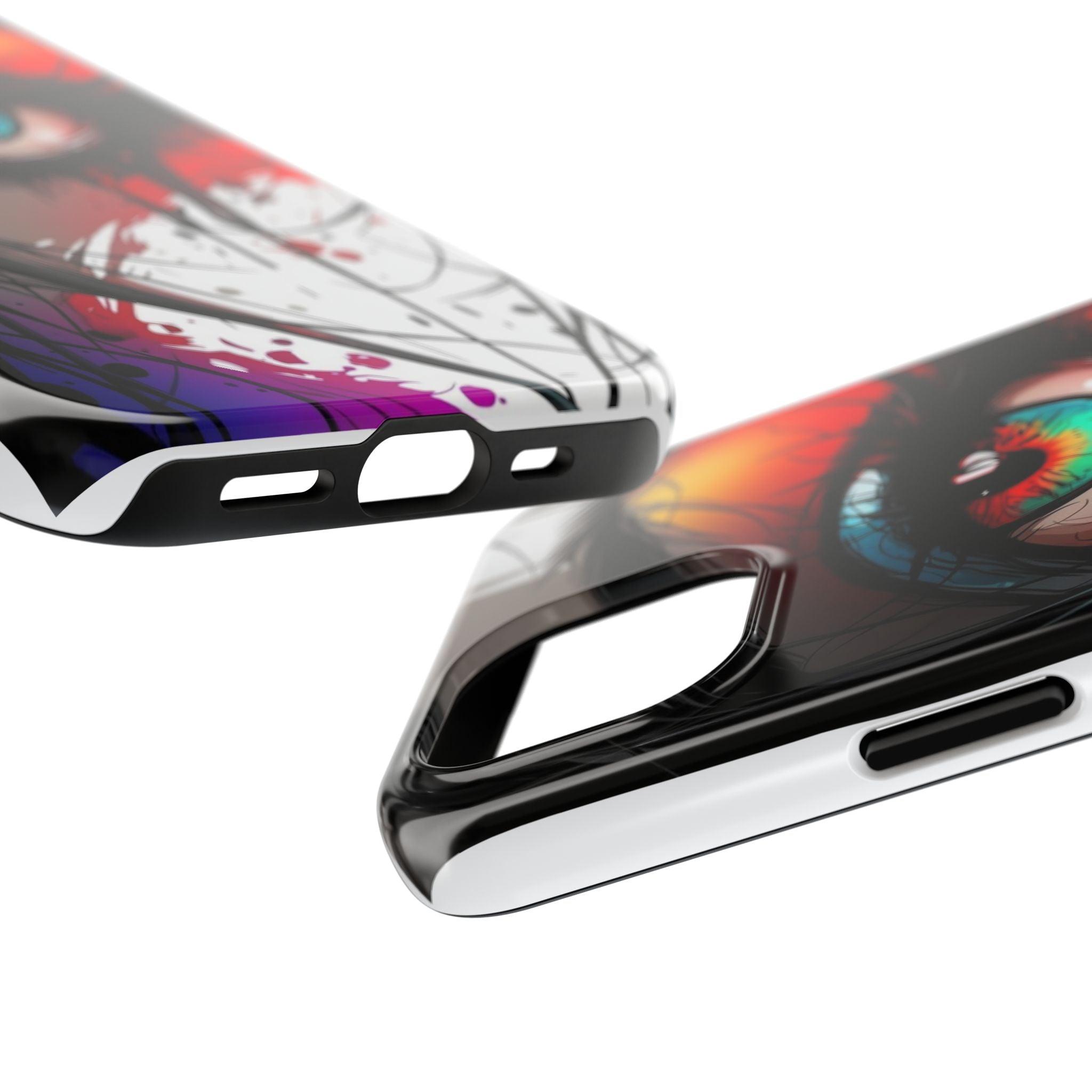 Girl Colorful Eye Painted Printed Tough Phone Case for iPhone & Samsung Galaxy - Artistic & Vibrant Design