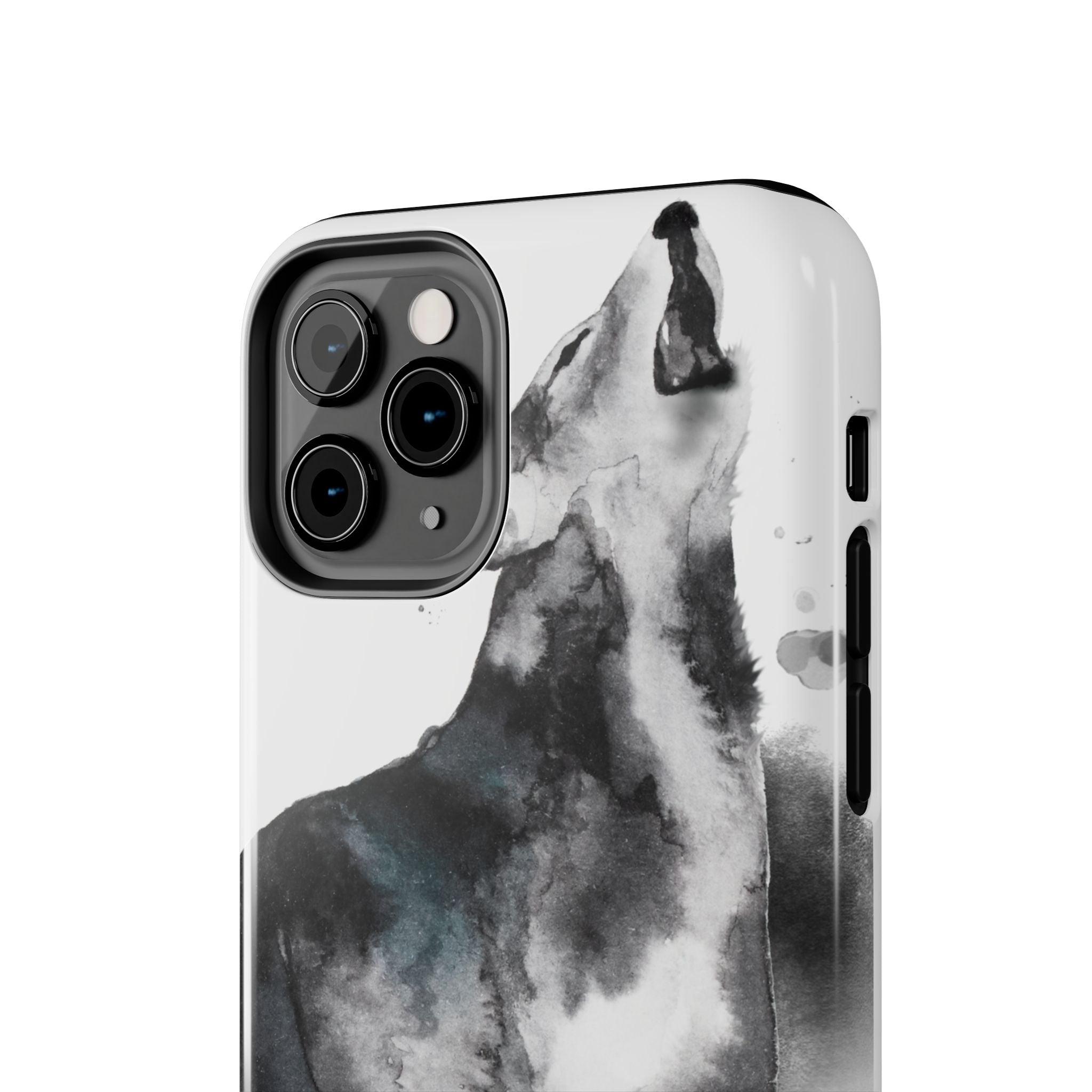 Black and White Dog Printed Tough Phone Cases
