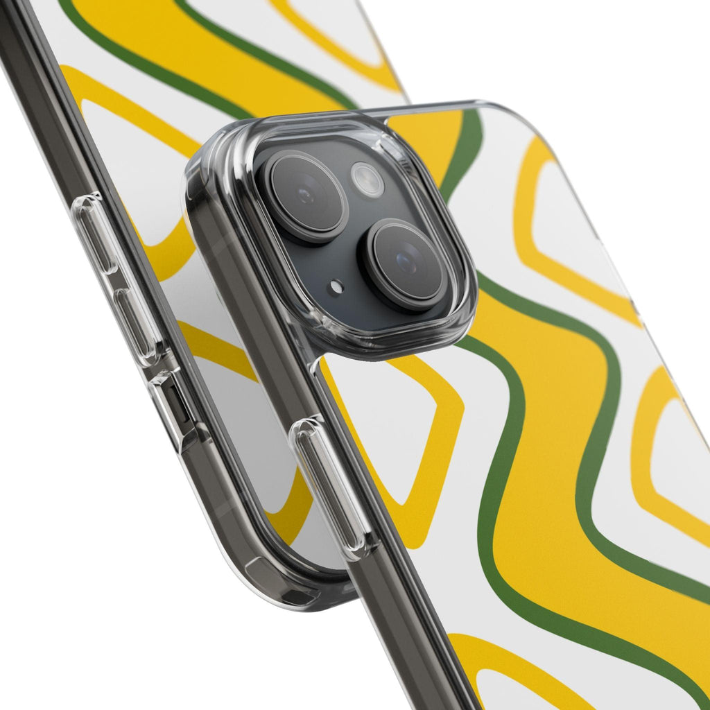 Bright Yellow Abstract With Shape Clear Cases