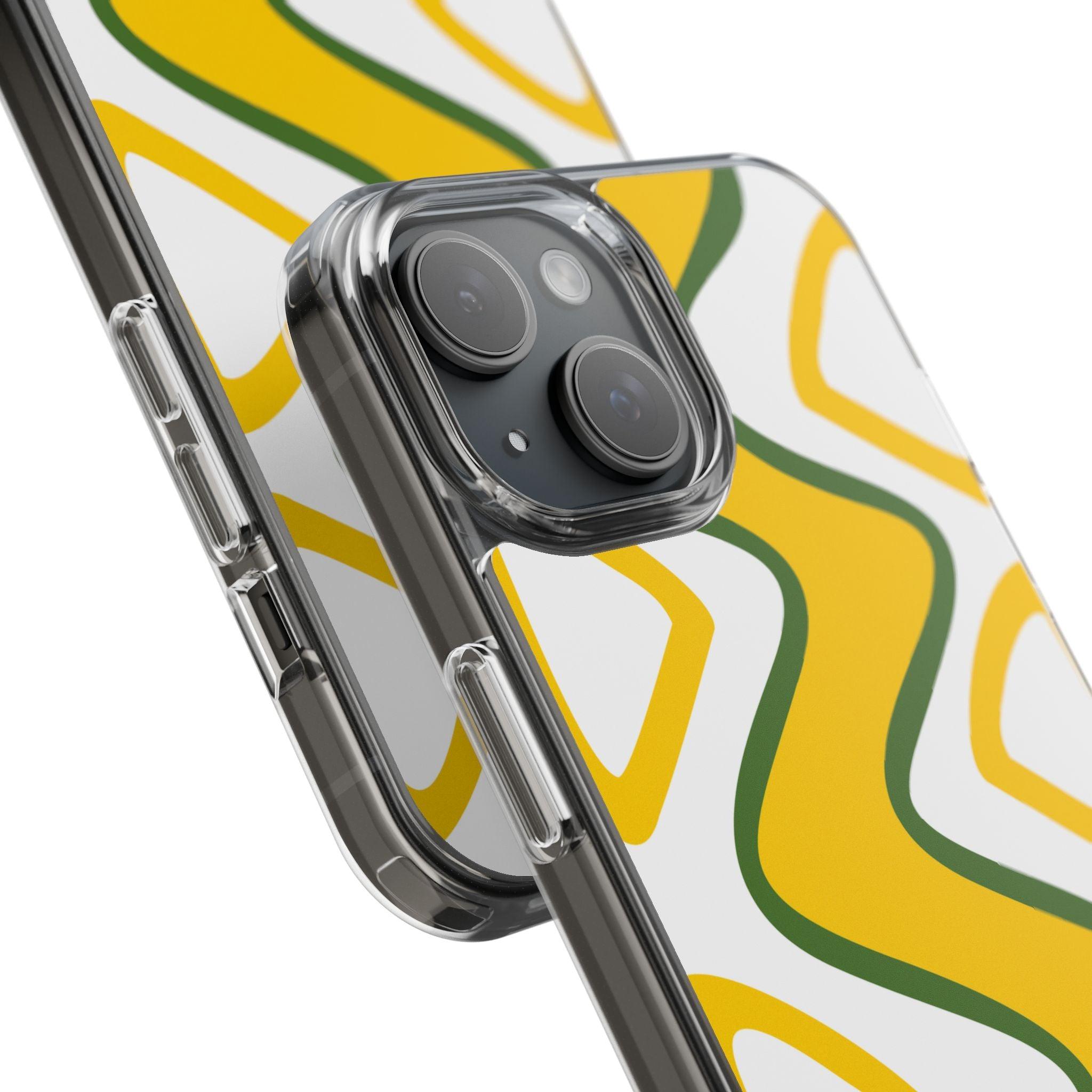 Bright Yellow Abstract With Shape Clear Cases
