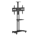 ErgoAV Movable Height-Adjustable Cart with Camera Shelf for TVs 43" to 70"