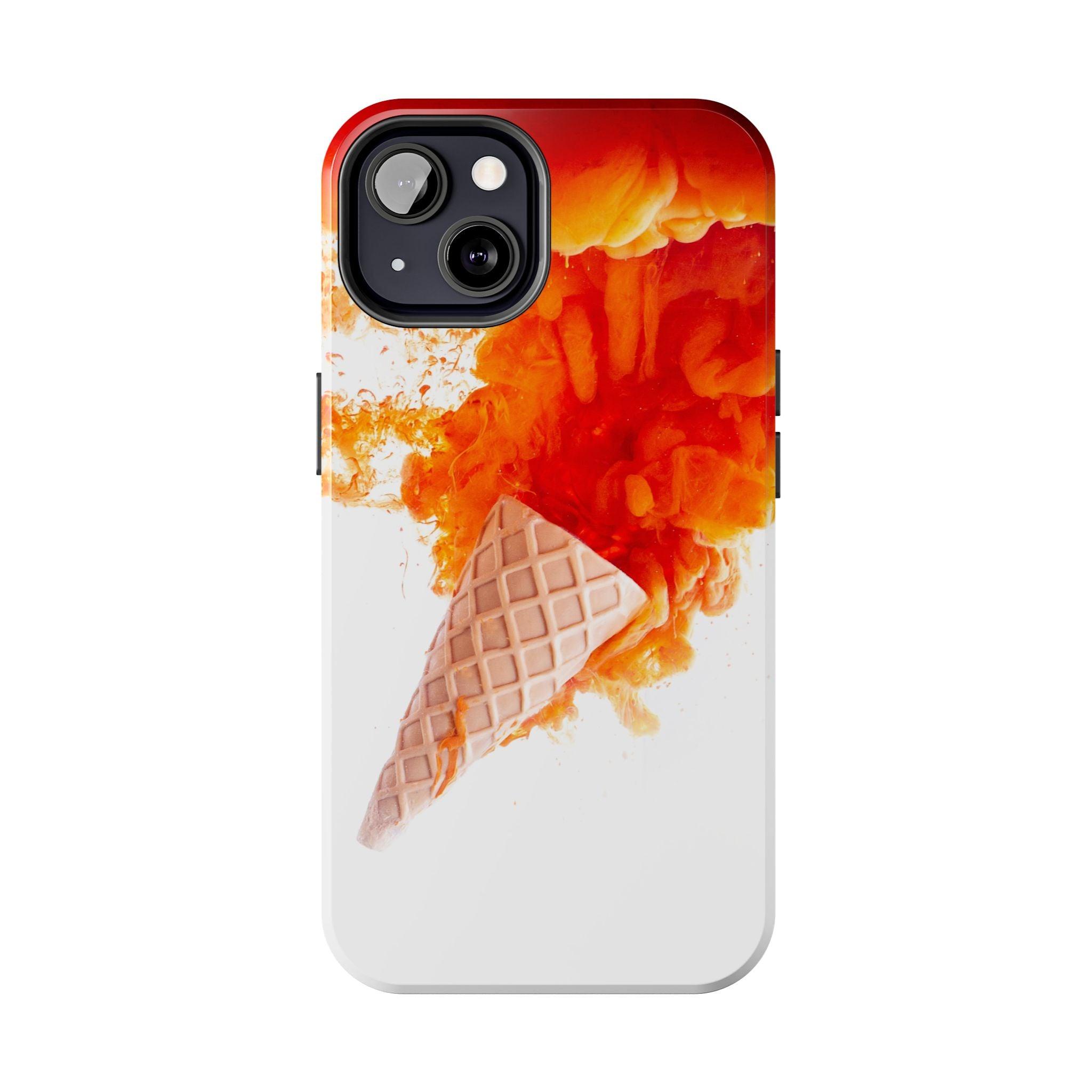 Ice Cream With Flame Of Colors Tough Phone Cases