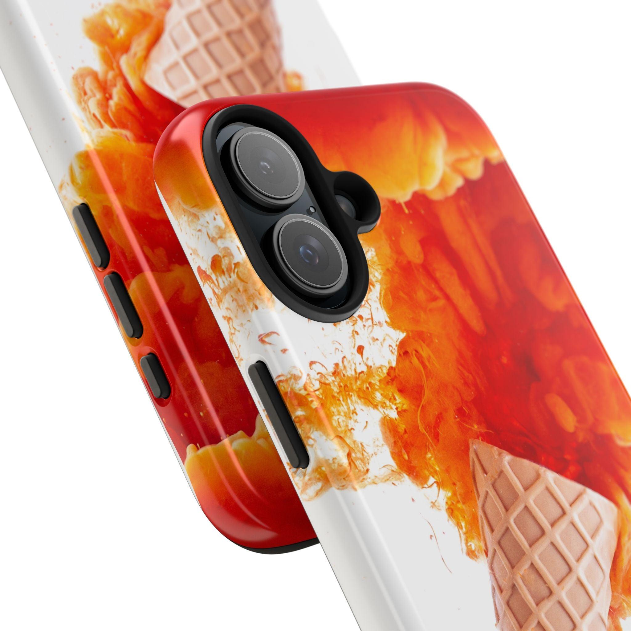 Ice Cream With Flame Of Colors Tough Phone Cases