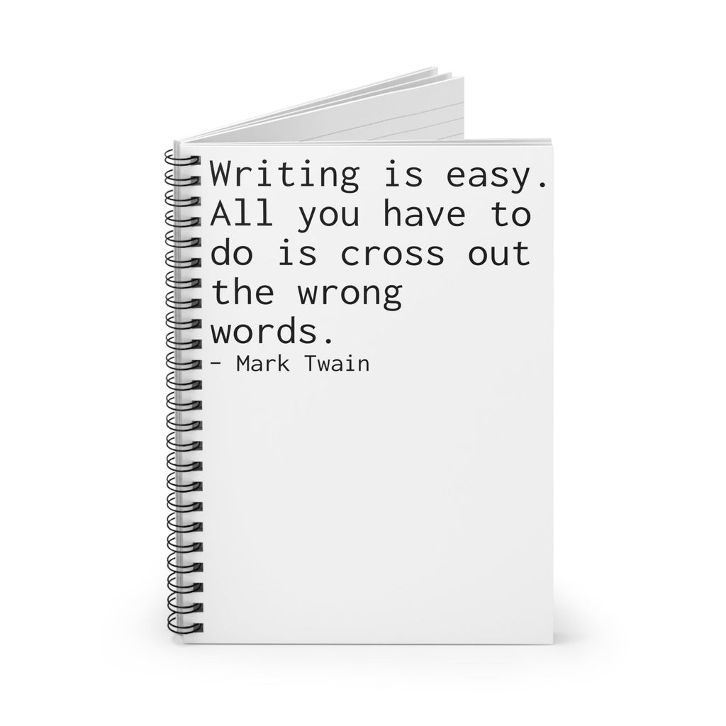 Mark Twain Quote Notebook - White