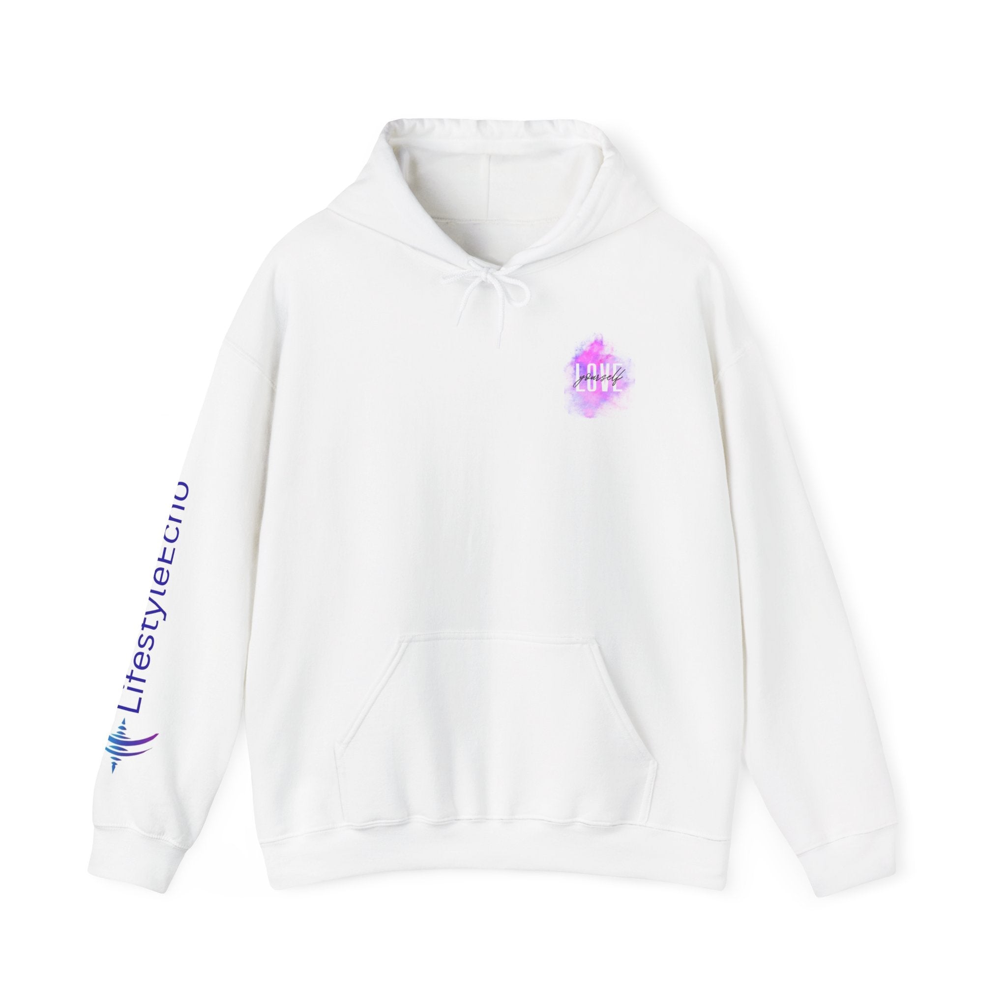 Hoodie - Love Yourself Violet Watercolor Graphic Hoodie
