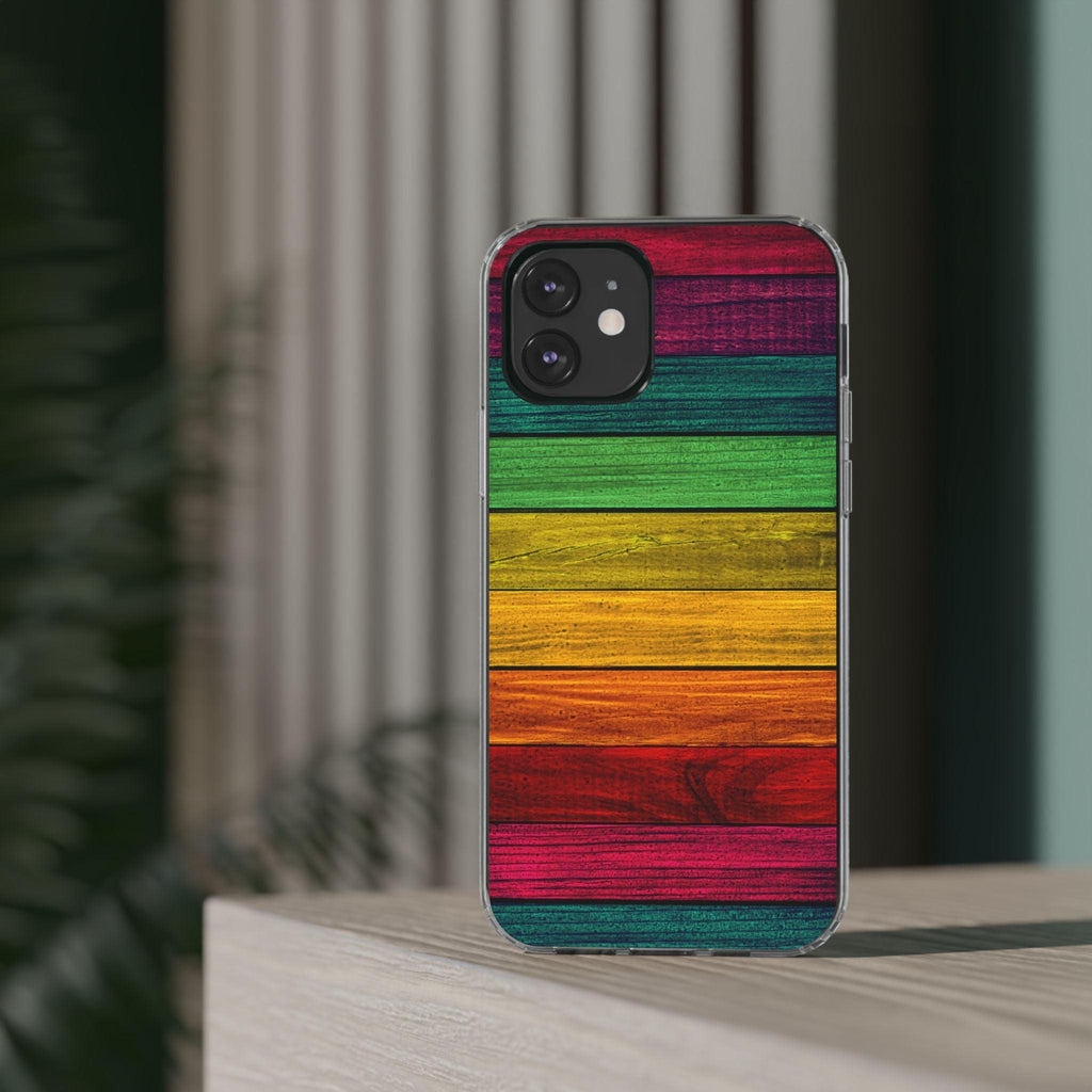 Rainbow On Woods Clear Cases