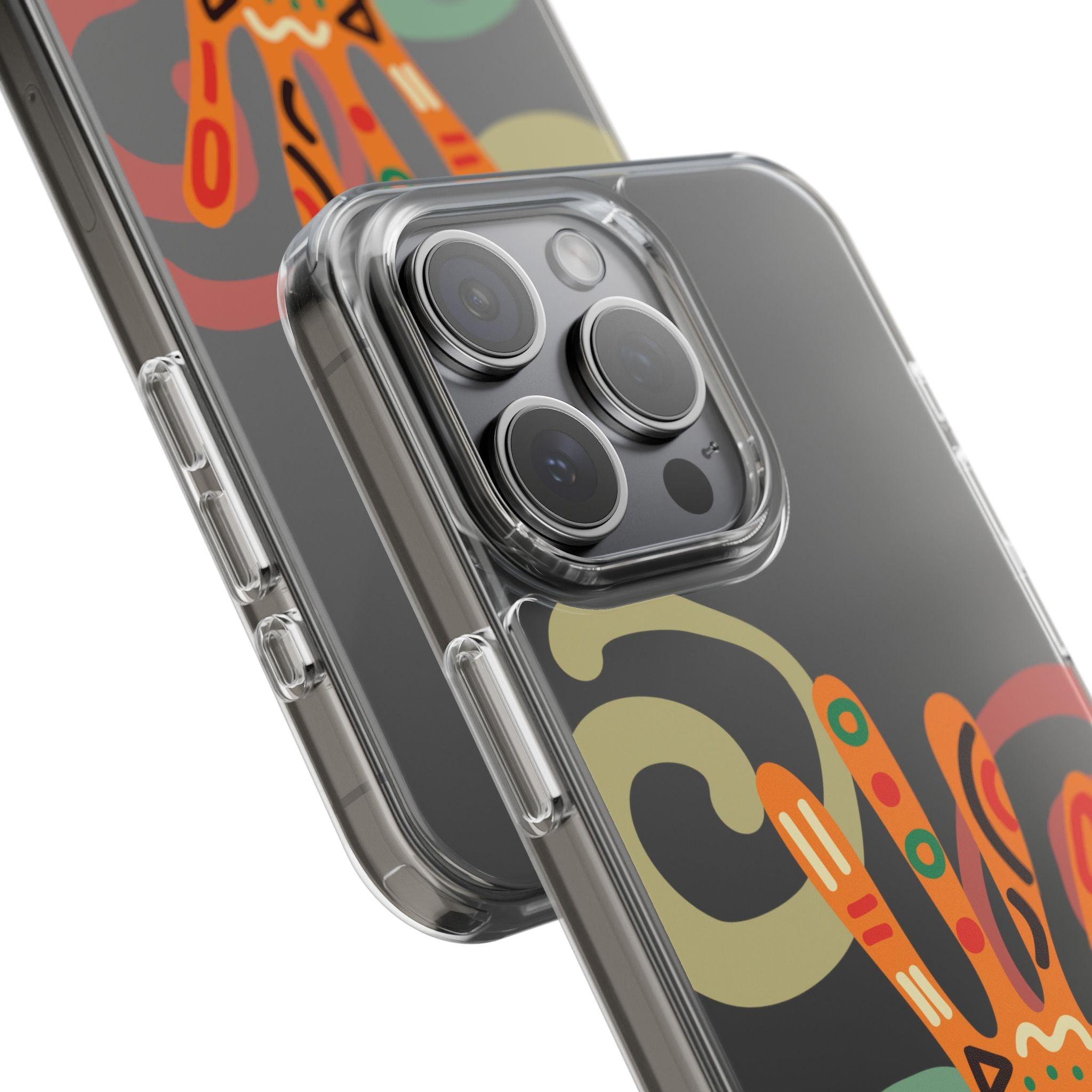 Clear Cases Colorful Hand Print design