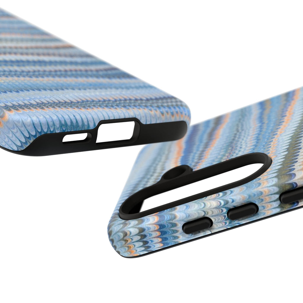 Blue Marbled Phone Cases iPhone + Samsung - all models, Vintage Marbled Design - Tough Cases