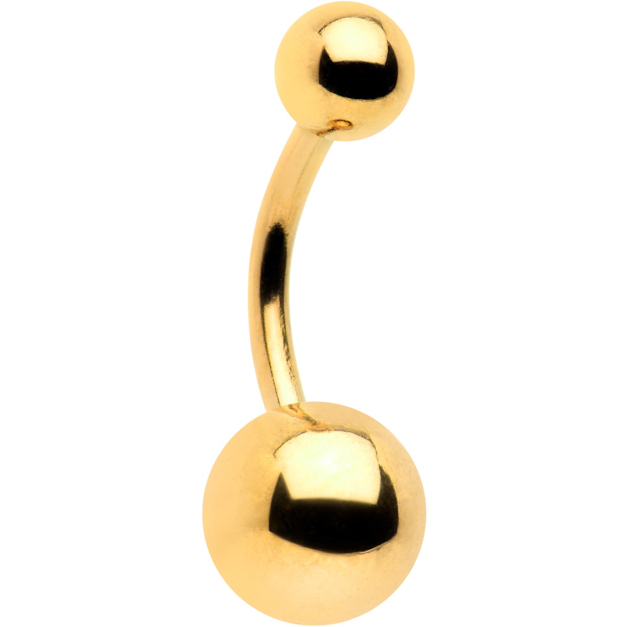 Clear Yellow Gem Gold Tone Bee Flower Belly Ring Set of 4