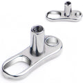 16G 2.5mm Rise 2 Hole Implant Grade Titanium Dermal Anchor Base