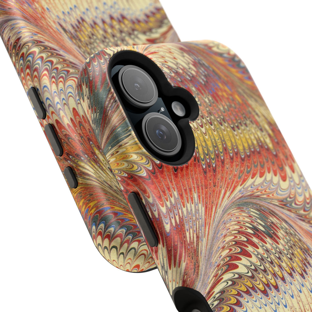 Rust and Gold Italian Vintage Marble Design Durable Phone Case for Apple + Samsung