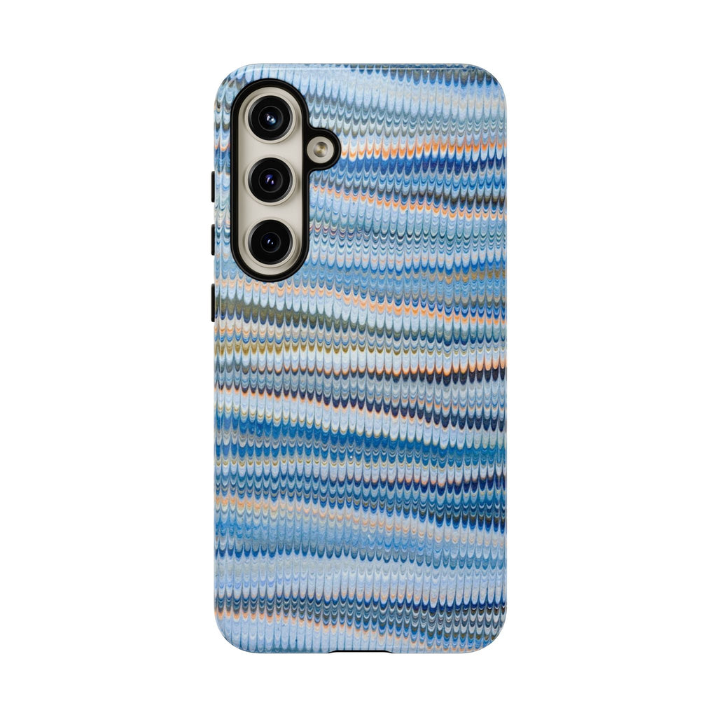 Blue Marbled Phone Cases iPhone + Samsung - all models, Vintage Marbled Design - Tough Cases