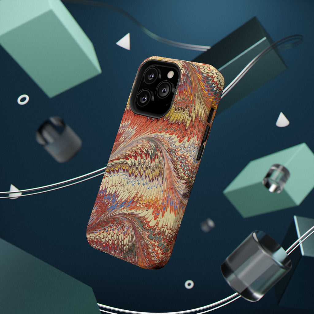 Rust and Gold Italian Vintage Marble Design Durable Phone Case for Apple + Samsung