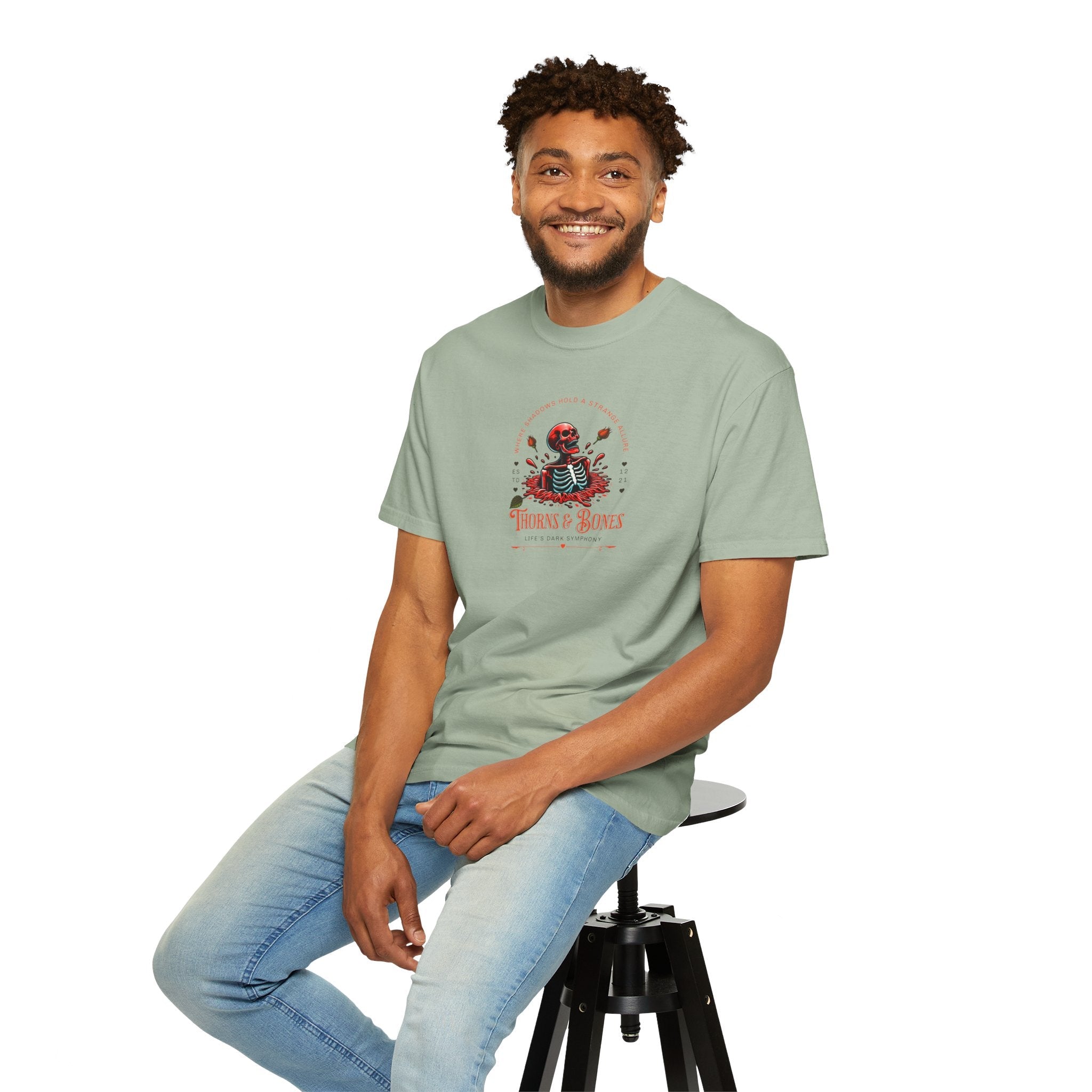 Skeleton Tee - Thorns and Bones Comfort Colors - DipaliZ