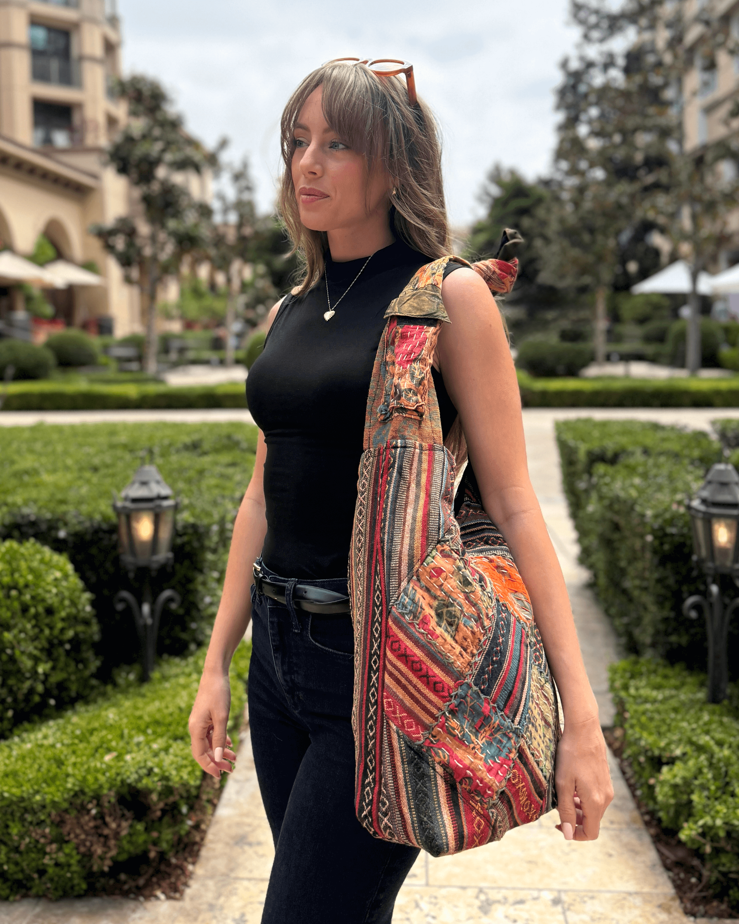 Kathmandu Collection Quilted Patchwork Hobo Bag
