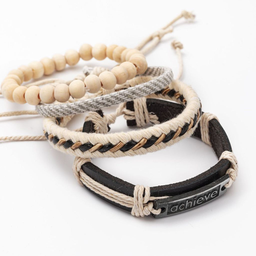 Men's And Women's Personalized Fashion Alphabet Four-piece Bracelet