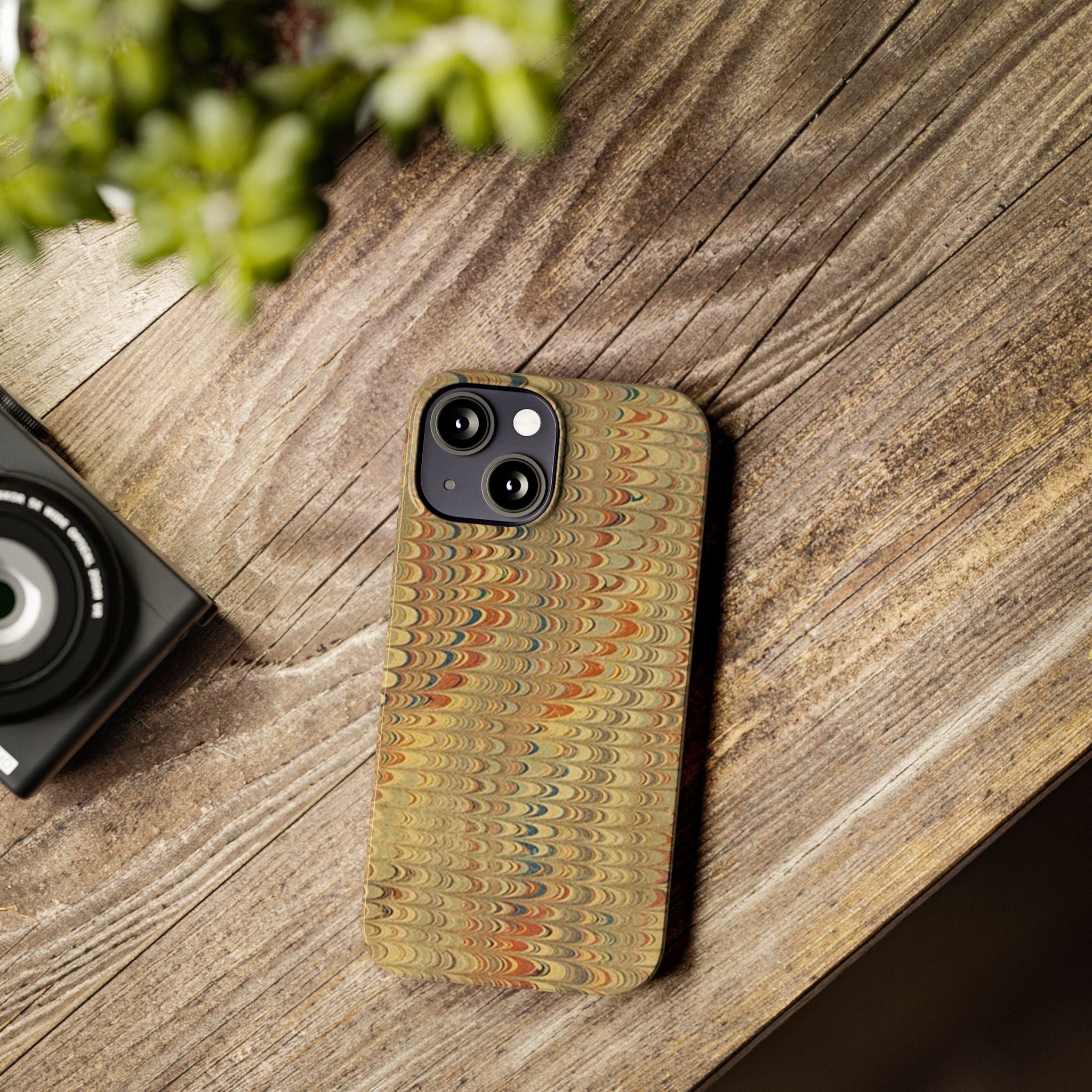 Phone Cases - Golden Fall Neutrals Italian Marbled Design, Gift for Art Lovers, Customizable and Stylish