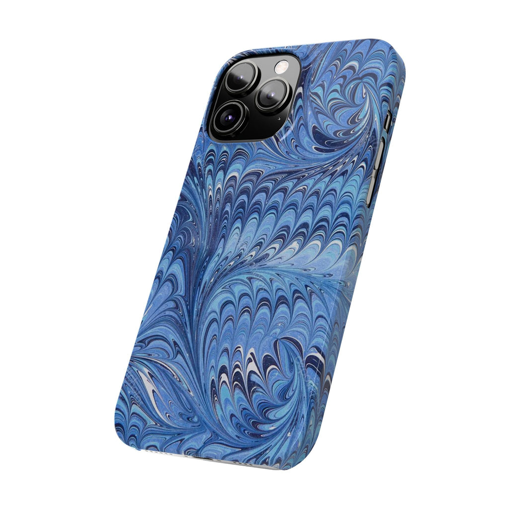 Deep Blue Italian Marbled Design Pallet Phone Case